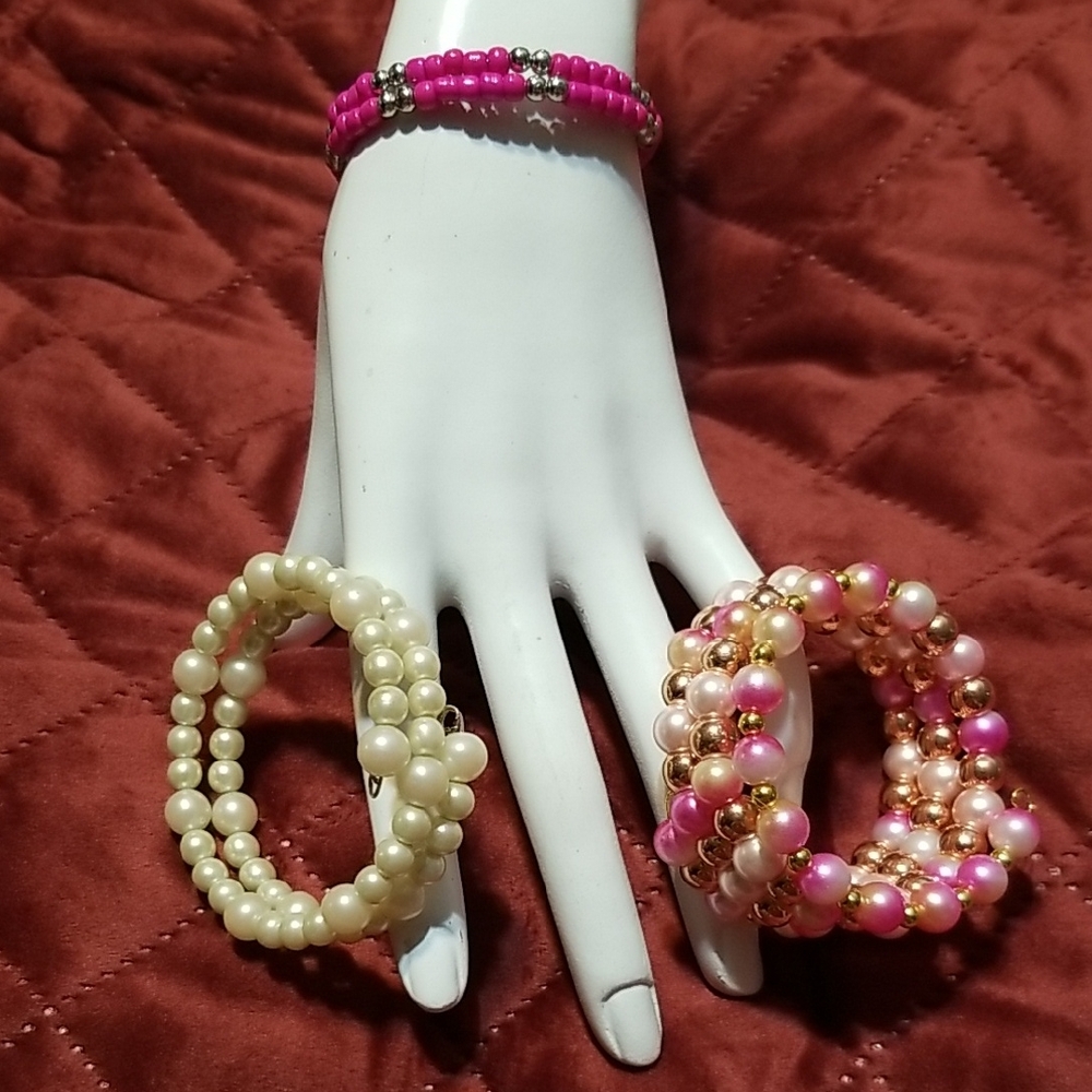 MEMORY WIRE STRETCH BRACELETS, Sz 6 - 9 (approx) Newly Handcrafted By Me♥️ H3